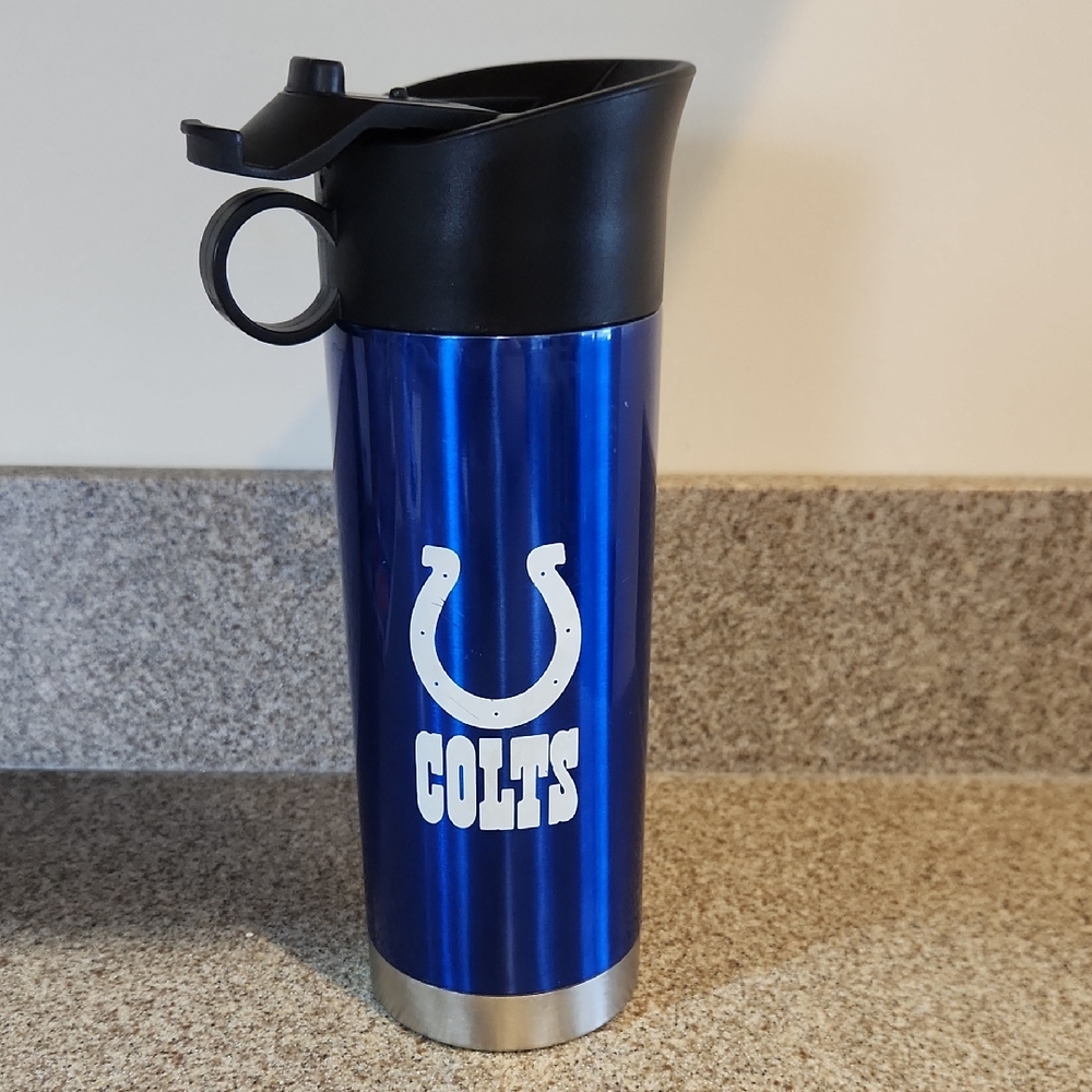 Blue Travel Mug with Black Lid